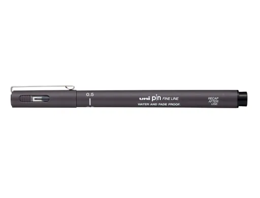 Rotulador Uniball Pin Calibrado Micrometrico 0,5 mm Color Gris Oscuro