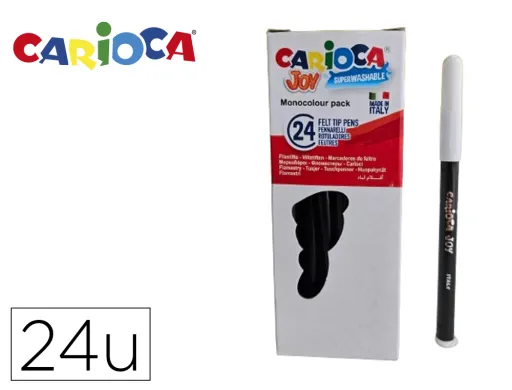 Rotulador Carioca Joy Punta Fina 2,8 mm Lavable Color Negro