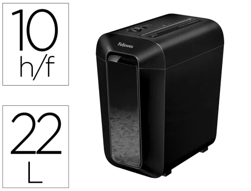 Destructora de Documentos Fellowes Lx65 Capacidad 10h Seguridad p4 Destruye Grapas Clips y Tarjetas