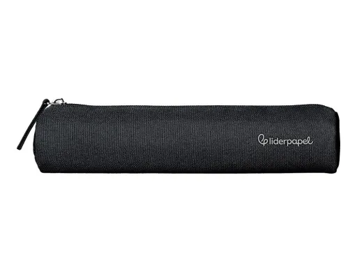 Estuche Portatodo Liderpapel Slim Cilindrico 220x45mm Negro
