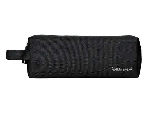 Estuche Portatodo Liderpapel Classic Rectangular Con Asa 2 Cremalleras 210 X80mm Negro
