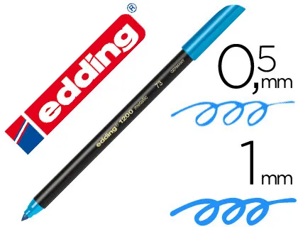 Rotulador Edding Punta Fibra 1200 Azul Claro n.10 Punta Redonda 0.5 mm