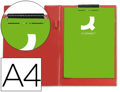 Carpeta q-Connect Miniclips Plastico Din a4 Roja