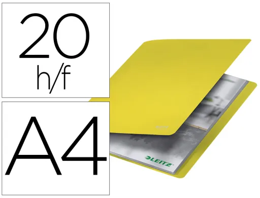 Carpeta Leitz Recycle Escaparate Din a4 20 Fundas Polipropileno Amarillo