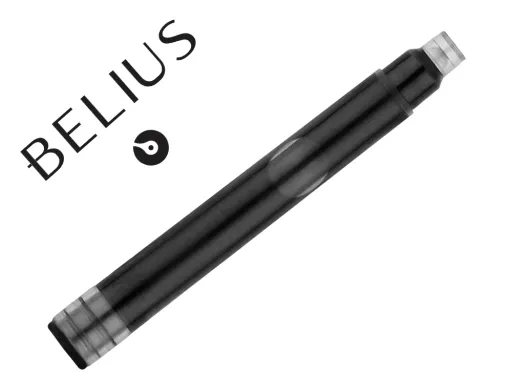 Tinta Estilografica Belius Negro Caja 6 Cartuchos