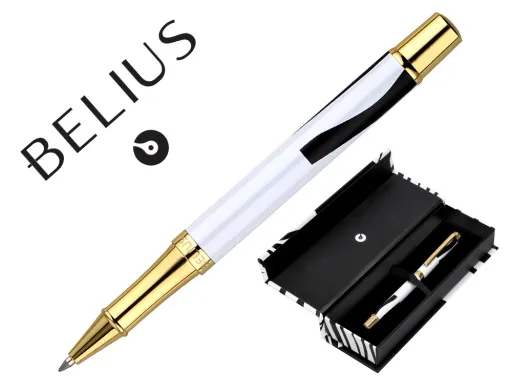 Roller Belius Dualita Cuerpo Negro Color Blanco Tinta Negra Caja de Diseño