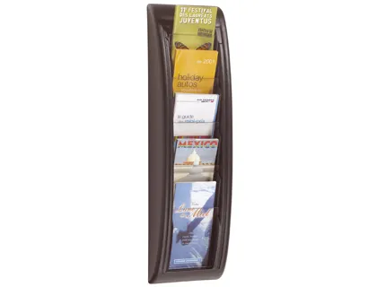 Expositor Mural Paperflow Postales a6 Negro 5 Casillas 650x181x95 mm
