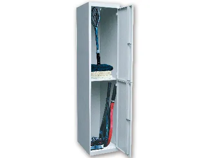 Taquilla Metálica AR Storage Con 2 Puertas y Cerradura – 50x180x40 cm en Color Gris Inicial