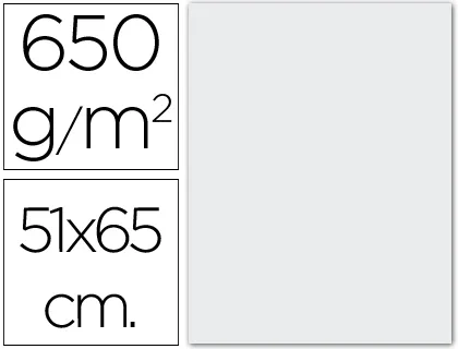 Cartulina Extra Blanca 650 gr 51x65 cm Unidad