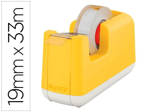 Portarrollo Sobremesa Leitz Cosy Plastico Para Cintas 33 mt Color Amarillo