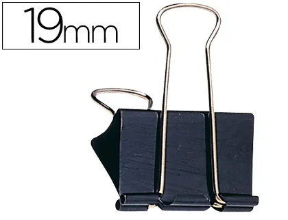 Pinza Metalica q-Connect Reversible n.1 19 mm Caja de 10 Unidades