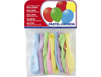 Globo 100% Latex Biodegradable Pastel Claro Bolsa de 10 Unidades Colores Surtidos