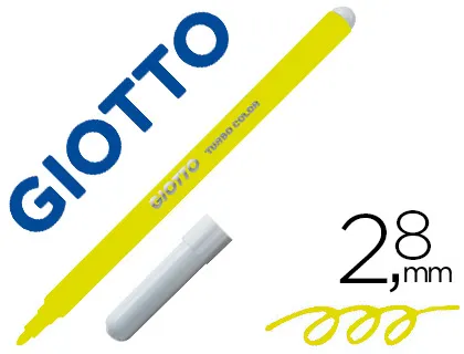 Rotulador Giotto Turbo Color Lavable Con Punta Bloqueada Unicolor Amarillo