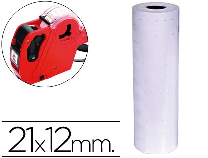 Etiquetas q-Connect Blanca 21x12 mm Lisa Rollo 1000 Etiquetas Para Etiquetadora Connect Kf00712