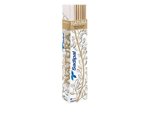 Papel Kraft Sadipal Natura 1x3 m Gramaje 70 gr Expositor de 18 Rollos Color Marron + 6 Rollos Color