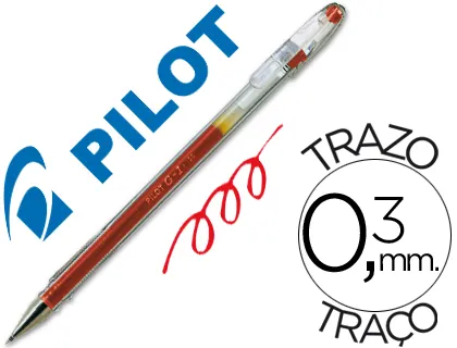 Boligrafo Pilot g-1 Rojo Tinta Gel