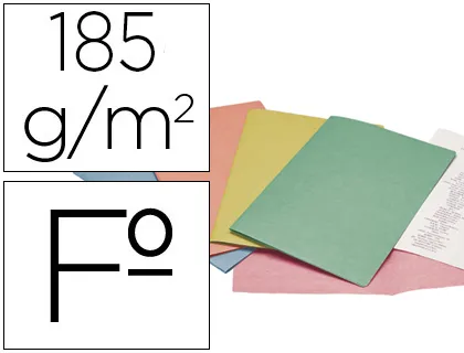 Subcarpeta Cartulina Liderpapel Folio Colores Surtidos Paquete de 25 Unidades Retractiladas