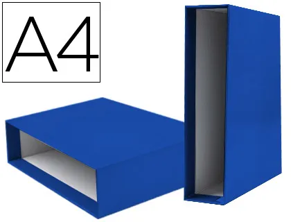 Caja Archivador Liderpapel de Palanca Carton Din a4 Documenta Lomo 75mm Color Azul