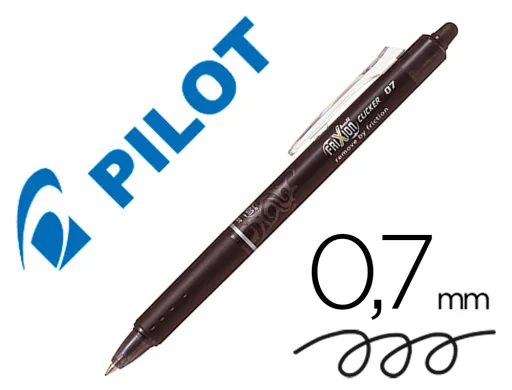 Boligrafo Pilot Frixion Clicker Borrable 0,7 mm Color Negro