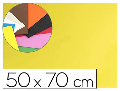 Goma Eva Liderpapel 50x70cm 60g/m2 Espesor 1.5mm Amarillo