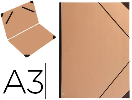 Carpeta Planos Clairefontaine Din a3 Con Gomas Kraft Marron Verjurado
