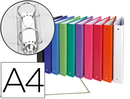 Carpeta de 2 Anillas 30mm Redondas Exacompta a4 Carton Forrado Colores Surtidos