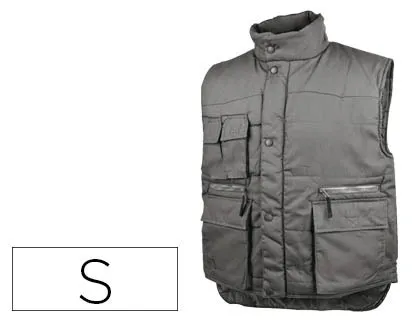 Chaleco Deltaplus Multibolsillos Con Cremallera Cintura Elastica Protege Riñones Gris Verde Talla s
