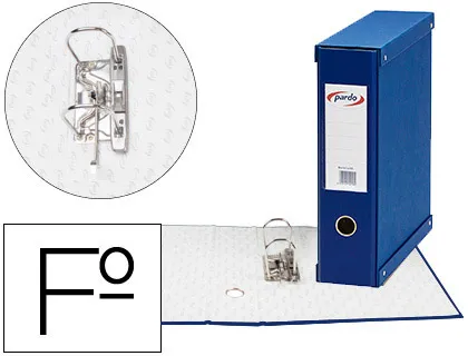 Modulo Pardo 1 Archivador de Palanca Folio 2 Anillas 70 mm Azul 350x100x290 mm