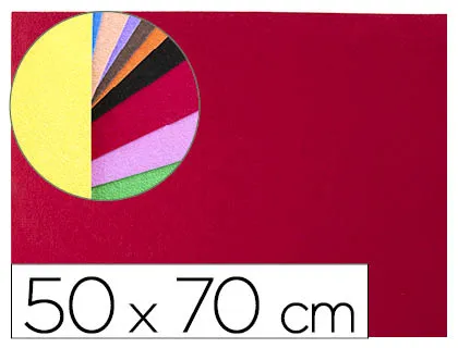 Goma Eva Liderpapel 50x70cm 60g/m2 Espesor 2mm Textura Toalla Rojo