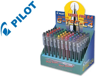 Boligrafo Pilot Punta Aguja g-Tec-c4 Expositor de 60 Unidades