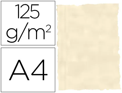 Papel Pergamino Din a4 Troquelado 125 gr Piel Elefante Color Hueso Paquete de 25 Hojas