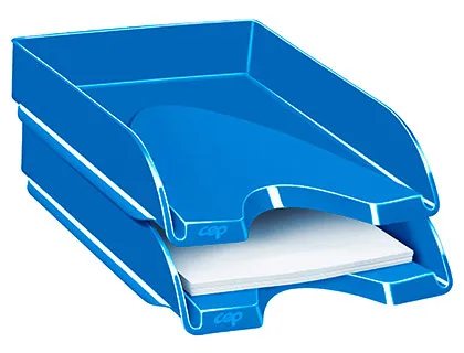 Bandeja Sobremesa Cep Plastico Azul 257x348x66 mm