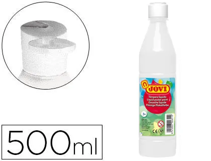 Tempera Liquida Jovi Escolar 500 ml Blanco