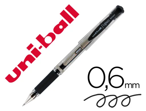 Boligrafo Uni-Ball um-153 Signo Broad Negro 1 mm Tinta Gel