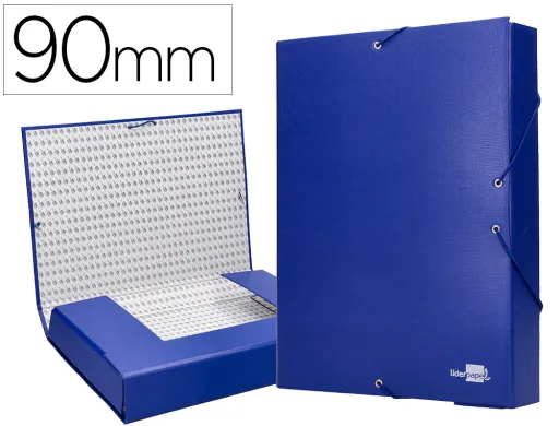 Carpeta Proyectos Liderpapel Folio Lomo 90mm Carton Forrado Azul