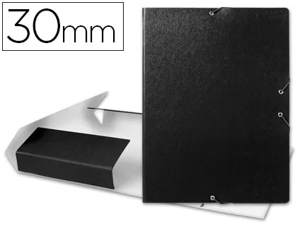 Carpeta Proyectos Liderpapel Folio Lomo 30mm Carton Gofrado Negra