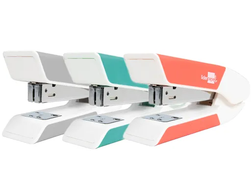 Grapadora Liderpapel Con Regal o Extraegrapas y Caja de 1000 Grapas 26/6,24/6, 22/6 20h Colores Surtidos