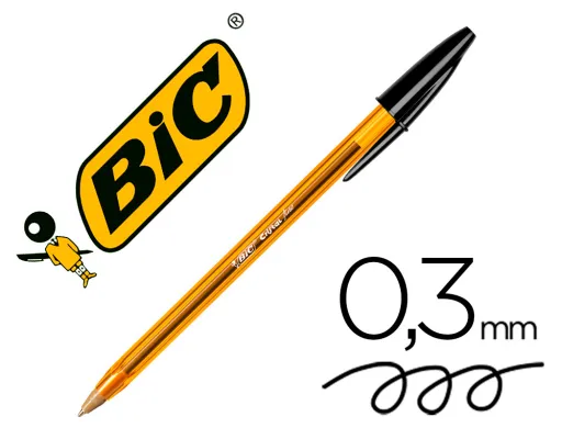 Boligrafo Bic Cristal Punta Fina Negro