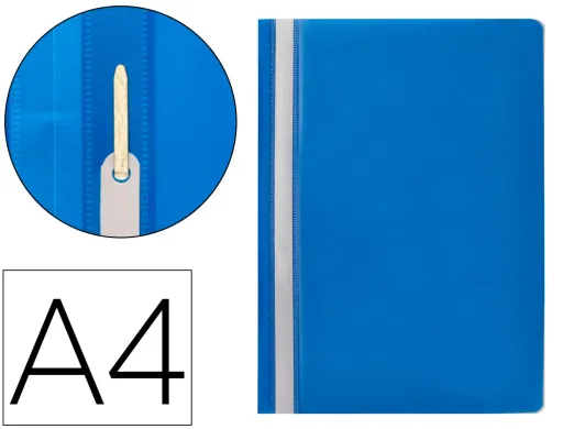 Carpeta Dossier Fastener Plastico q-Connect Din a4 Azul