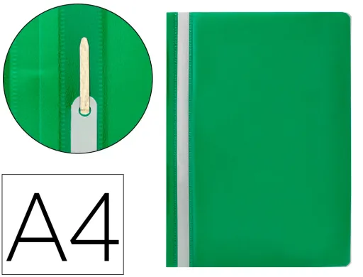 Carpeta Dossier Fastener Plastico q-Connect Din a4 Verde