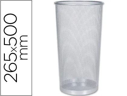 Paraguero Metalico q-Connect Kf00828 Rejilla Plata 26,5 Diametro x 50 cm