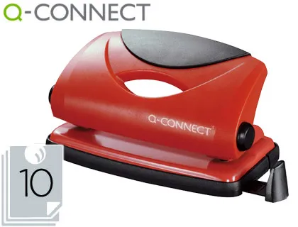Taladrador q-Connect Kf02154 Rojo Abertura 1 mm Capacidad 10 Hojas