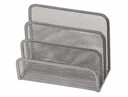 Soporte Para Cartas q-Connect Metalico Rejilla Gris 170x135x83 mm