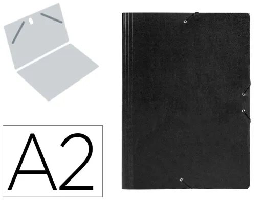 Carpeta Planos Liderpapel a2 Carton Gofrado n 12 Negro