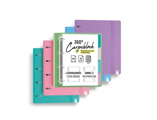 Carpeta 4 Anillas de 35 mm Carchivo Din a4 Polipropileno Con Recambio Soft Foam Style