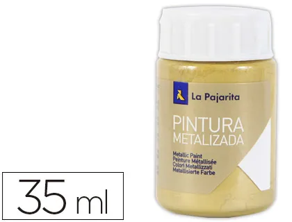 Pintura Metalizada la Pajarita Oro Rico 35 ml