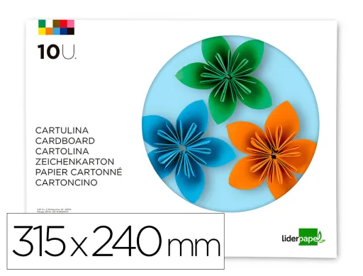 Bloc Trabajos Manuales Liderpapel Cartulina 240x315mm 10 Hojas Colores Surtidos