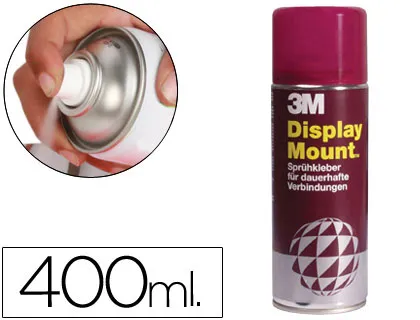 Pegamento 3m Spray Display Mount Adhesivo Permanente Bote de 400 ml