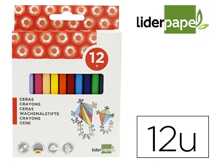 Lapices Cera Liderpapel Caja de 12 Unidades Colores Surtidos