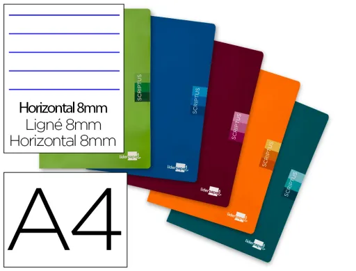 Libreta Liderpapel Scriptus a4 48 Hojas 90g/m2 Horizontal Con Margen